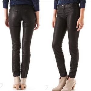 Free People black coated skinny jeans